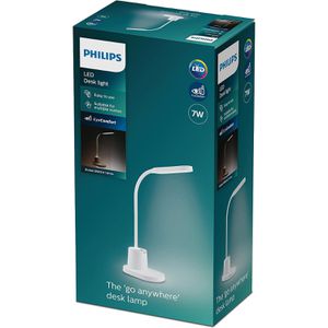 Produktbild für Schreibtischlampe Philips DSK214, weiß, LED, dimmbar