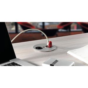 Produktbild für Einbausteckdose Bachmann Twist, mit 0,2 m Kabel, drehbar