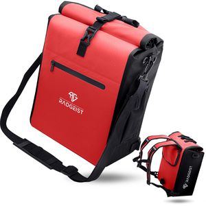 Produktbild für Gepäckträgertasche Radgeist RG-BP-RD-07, rot, 25 Liter