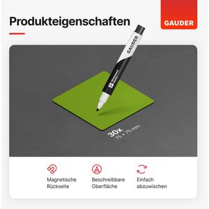 Produktbild für Magnetschilder Gauder ME-75x75, grün