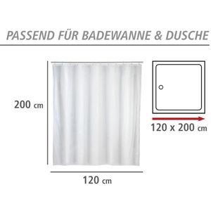 Produktbild für Duschvorhang Wenko Uni, 120 x 200 cm