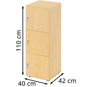 Produktbild für Schließfachschrank Hammerbacher 234L3, ahorn
