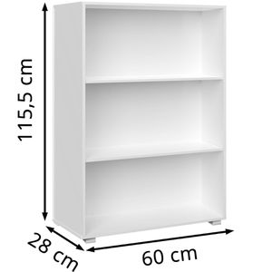 Produktbild für Bücherregal CASARIA Vela, 106614, weiß