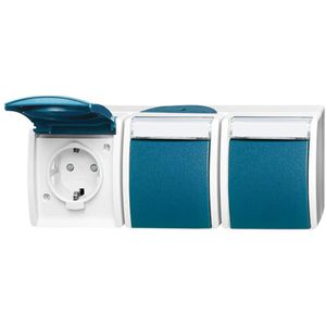 Steckdose Busch-Jaeger Ocean, 2300/3 EBW-53, IP44, Aufputz