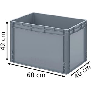 Produktbild für Eurobox AUER EG 64/42 HG, grau, 88 Liter