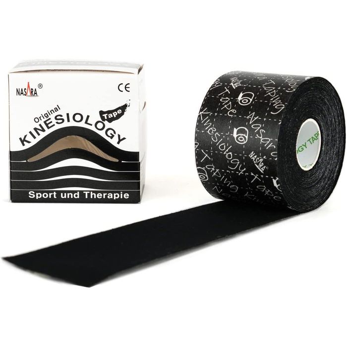 Nasara KinesioTape Original Kinesiology Tape, Rolle, wasserfest, schwarz, 5 m x 5 cm Böttcher AG