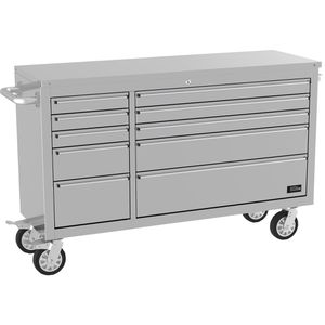 Produktbild für Werkbank Güde GW 10 INOX, silber, mit Rollen