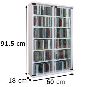 Produktbild für CD-Regal VCM Galerie, 30057, weiß