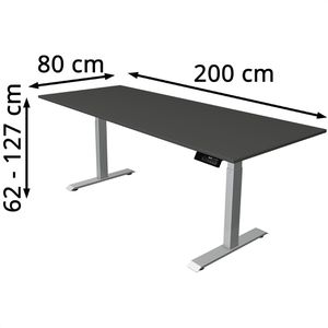 Produktbild für Schreibtisch Kerkmann Move 1 stable, anthrazit / silber