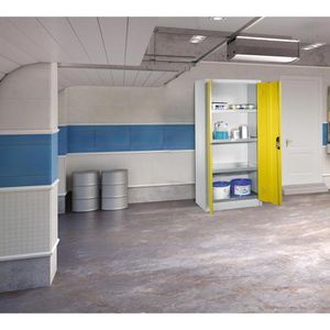 Produktbild für Umweltschrank CP-Möbel 8921-315, lichtgrau / gelb