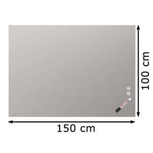 Produktbild für Glas-Magnettafel Legamaster 7-104963 Warm Grey inkl. 2 Magnete