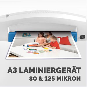 Produktbild für Laminiergerät Fellowes Lunar+ blau, mit 2 Rollen, A3