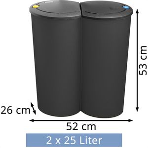 Produktbild für Mülleimer Spetebo 3058, schwarz
