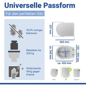 Produktbild für WC-Sitz Wenko Palma 18396100, D-Form, aus Duroplast