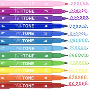 Produktbild für Filzstifte Tombow WS-PK-12P-3 TwinTone, Dual-Tip
