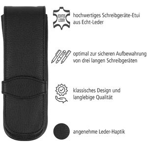 Produktbild für Stifteetui Online 90760 schwarz, für 3 Stifte