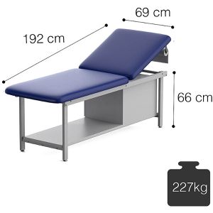 Produktbild für Behandlungsliege Teqler T146562, aus Metall, dunkelblau