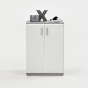 Produktbild für Kommode FMD-Möbel Albi 1, weiß / beton