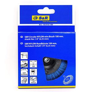 Produktbild für Drahtbürste S&amp;R 135.910.100, fein, Scheibenbürste Ø 100mm