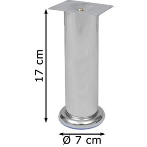 Produktbild für Möbelfuß vidaXL 3051483, silber, Metall