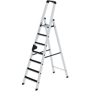 Stehleiter MUNK 41507, nivello-Leiterfüße, mit Plattform
