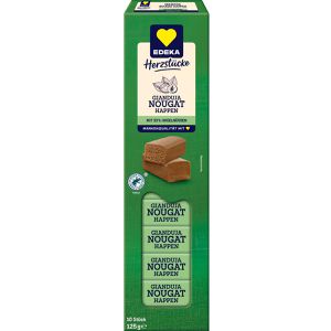 Produktbild für Nougat Edeka Herzstücke Gianduja Nougat Happen, 10 Stück