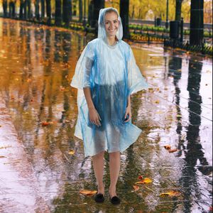 Produktbild für Regenponcho Relaxdays Länge 95 cm, Einweg, 10 Stück