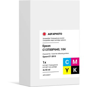 Produktbild für Tinte AgfaPhoto für Epson 104, C13T00P640 Multipack