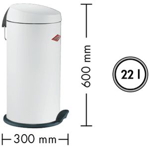 Produktbild für Mülleimer Wesco Capboy Maxi, weiß