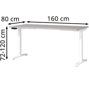 Produktbild für Schreibtisch Germania Jet, 7908-617, kaschmir / weiß