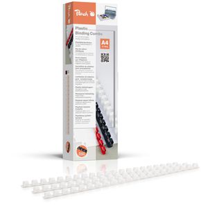 Plastikbinderücken Peach PB408-01, weiß, für A4