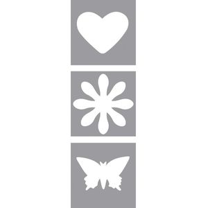 Produktbild für Motivstanzer Rayher Herz, Blume, Schmetterling Set