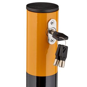Produktbild für Absperrpfosten Relaxdays 100496831482, schwarz/gelb,aus Metall