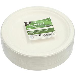 Produktbild für Einwegteller Papstar 89735 pure, Zuckerrohr