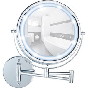 Produktbild für Kosmetikspiegel Wenko Lumi, mit Beleuchtung, silber