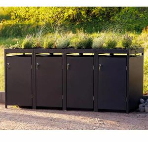 Produktbild für Mülltonnenbox Metzler MMB-2-4X, Metall