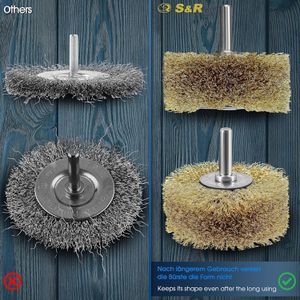 Produktbild für Drahtbürste S&amp;R 135.080.035, gewellt, Holz-Struktur-Bürste