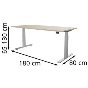 Produktbild für Schreibtisch fm-Büromöbel fouraction ahorn / silber