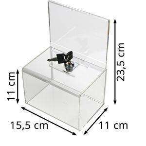 Produktbild für Spendenbox HMF 46912, Acryl, transparent