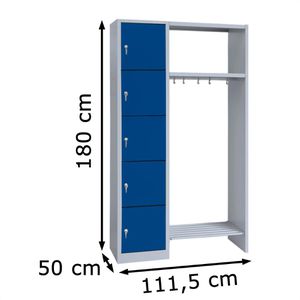 Produktbild für Schließfachschrank Lüllmann 525501, blau