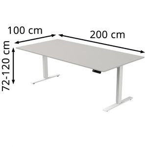 Produktbild für Schreibtisch Kerkmann Move 3, lichtgrau / weiß