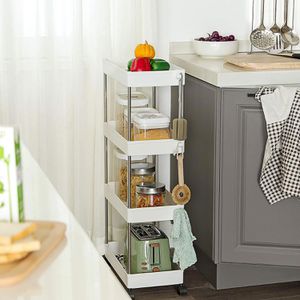 Produktbild für Nischenregal Songmics KSC10WT, weiß, mit Rollen