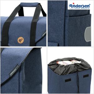 Produktbild für Einkaufstrolley Andersen Quattro Shopper Jacob, blau, klappbar