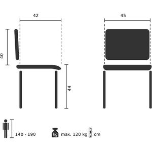 Produktbild für Besucherstuhl hJh-OFFICE ARTIFO TRI, stapelbar