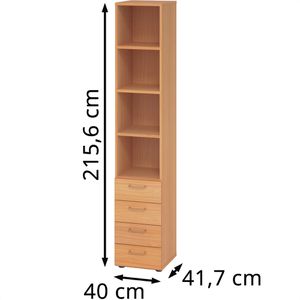 Produktbild für Kombischrank Hammerbacher Serie 9 Advanced, buche