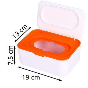 Produktbild für Feuchttücherbox Böttcher-AG weiß / orange