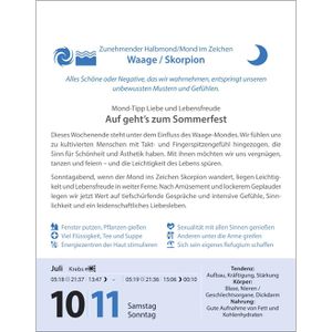 Produktbild für Mondkalender Harenberg 2899300, Leben mit dem Mond, Jahr 2027