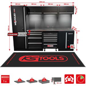 Produktbild für Werkbank KS-Tools 866.6000, schwarz, 8-teilig