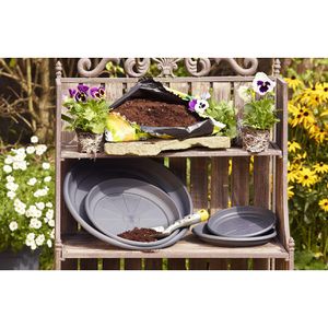 Produktbild für Blumentopf-Untersetzer Greemotion Mira, anthrazit, Ø 25,5 cm