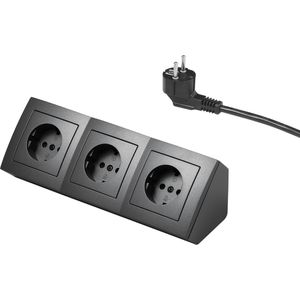 Produktbild für Tischsteckdose McPower Flair, mit 2 m Schuko Kabel